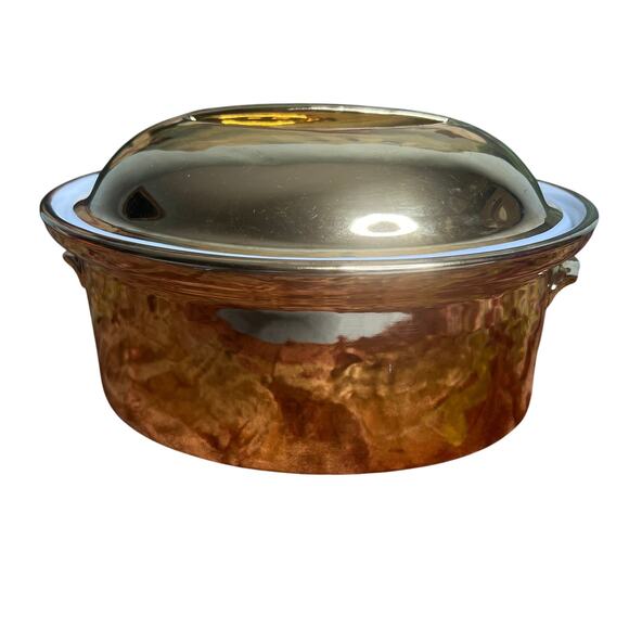 VTG 70s Royal Worcester Luster Gold 2 Qt Round Covered Casserole Size 24 Shape 5 - Picture 1 of 11